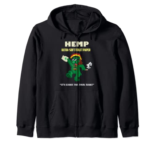 Funny Earth Day Hemp Toilet Paper Sustainable Hemp Products Zip Hoodie