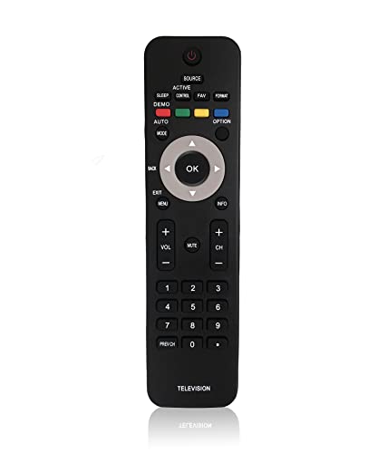 Replacement Remote Control for Philips TV 32PFL3506/F7 40PFL3706/F7 40PFL3505D/F7 42PFL3603D/27 55PFL5706/F7