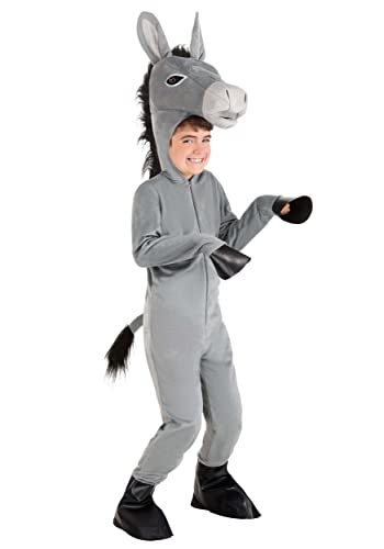 Donkey Costume for Kids, Donkey Jumpsuit for Farm Animal Dress-Up or Halloween X-Small
