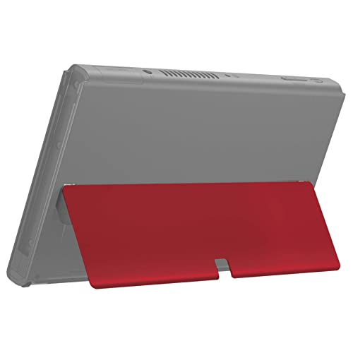 eXtremeRate Vampire Red Soft Touch Replacement Metal Kickstand for Nintendo Switch OLED Console, Metal Back Bracket Holder Kick Stand for Nintendo Switch OLED - Console NOT Included