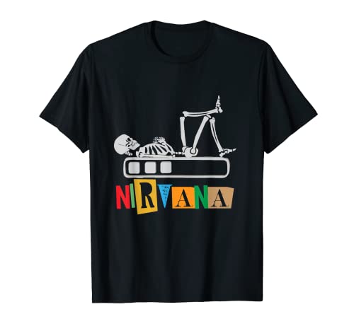 nirvana sleeping skeleton t-shirt T-Shirt