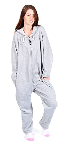 Forever Lazy Heavyweight Adult Onesie - Drift Away Gray - M