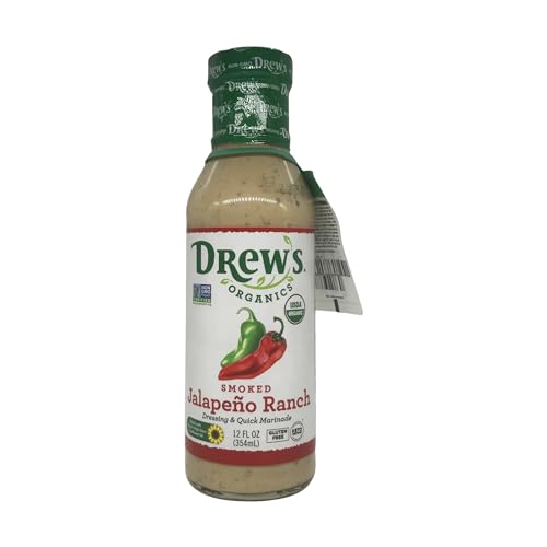 Drew's Organics Organic Smoked Jalapeno Ranch Dressing and Quick Marinade, 12 FZ