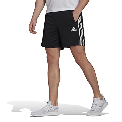adidas,Mens,3-Stripes Shorts,Black/White,Large
