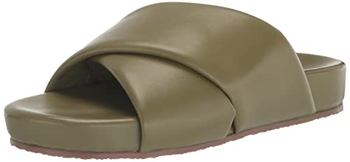 Seychelles Women's Heartfelt Leather Slide Sandal, Olive, 9