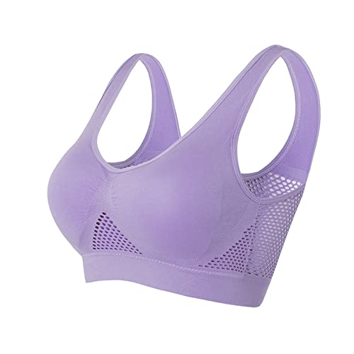 Women Seamless Sports Bra Wireless Yoga Bra with Removable Pads Breathable Base Tops Underwear