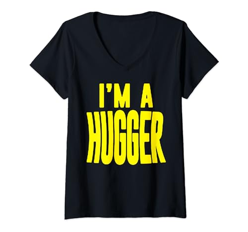 Womens Bayley I'm A Hugger V-Neck T-Shirt