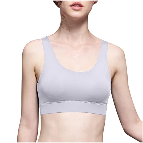 Phone Deals Lingerie Sports Bra for Women Wirefree Removable Cups Yoga Sport Bra Seamless Smooth Comfort T-Shirt Bra Sets for Women Clothing White M