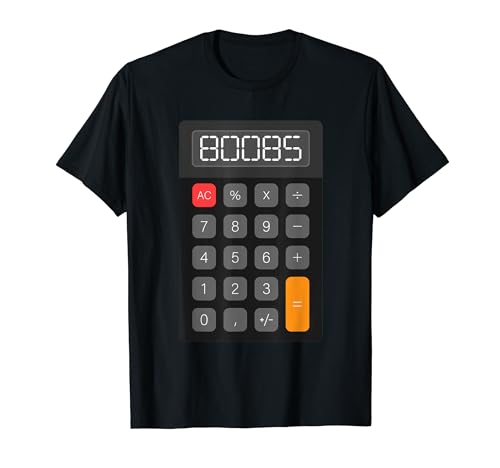 Boobs Calculator Funny Accountant Halloween Costume Math T-Shirt