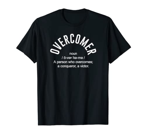 OVERCOMER with The Dictionary Definition, Conqueror, Victor T-Shirt
