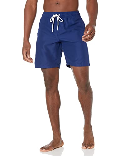 Amazon Essentials Men's 9' Quick-Dry Swim Trunk, Navy, Large