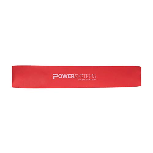 Power Systems Versa Loops, Resistance Bands for Personal Training, Ideal for Short, Limited Movements, 12' in Diameter, Red, Medium Resistance, Single Unit