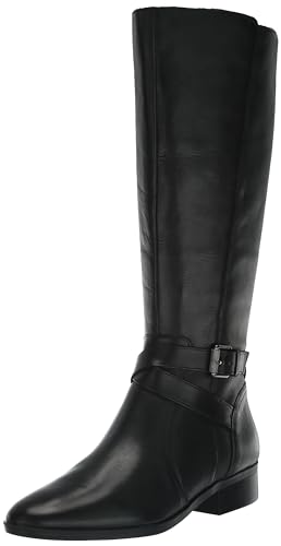 Naturalizer Womens Rena Knee High Riding Boot Black Leather 8 M