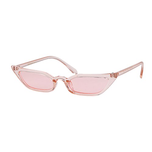 ADE WU Cat Eye Sunglasses for Women Pink Skinny Cateye Glasses