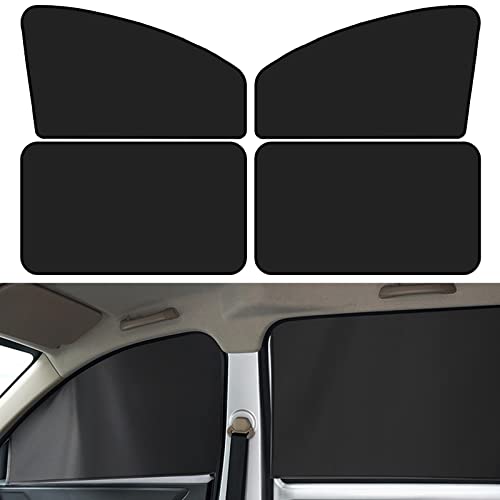 Car Side Window Sun Shades, Car Window Shades with Magnets, Car Window Shade for Baby, Strong-Light Blocking & UV Protection Car Privacy Shades, Car Window Covers Auto Accessories (Double-sided Black)
