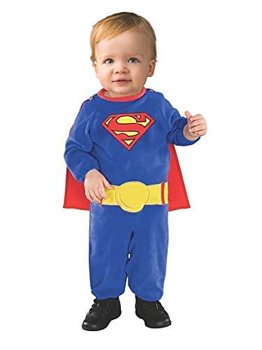 Rubie's baby boys Superman Classic Romper With Removable Cape Party Supplies, As Shown, Toddler US