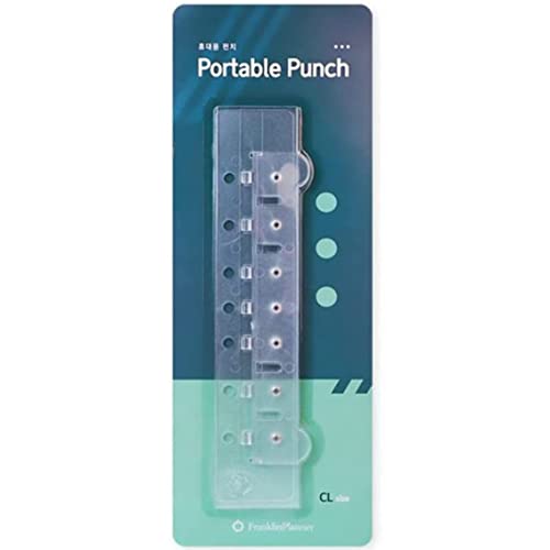 Franklin Covey Portable 7-Hole Punch for Classic Style Day Planner Pages- Plastic, 5mm Hole Diameter,Insert Plastic Punch Diary