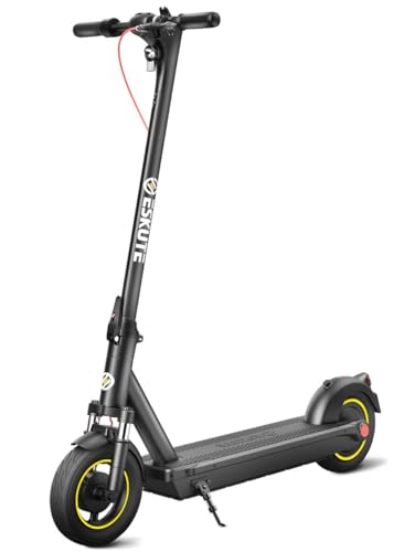 ESKUTE MAX Electric Scooter, Powerful 450W Motor, 30 Miles Range, 18.6 MPH Speed, 10' Pneumatic Tires Electric Scooter Adults, 265lbs Max Load, Folding Commuter Scooter with Double Braking System