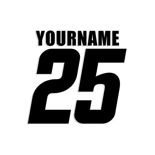 Racing Number Name Vinyl Decal Sticker | Dirt Bike Plate BMX Motocross Car Truck BMX