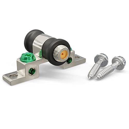 THE CIMPLE CO 3 GHz High Frequency Ground Block - Single Port - Weather Seal Boots for Coaxial Cable, Coax F Type approved for Antenna, Satellite Dish, Cable TV - One Port Grounding - 1 Pack