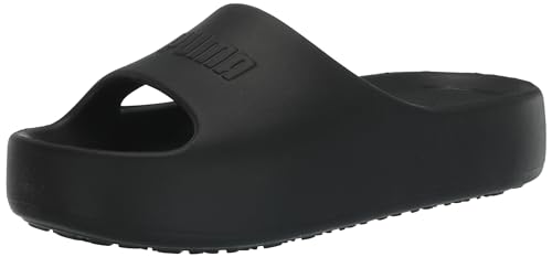 PUMA Women's SHIBUSA Slide Sandal, Puma Black-Puma Black, 8