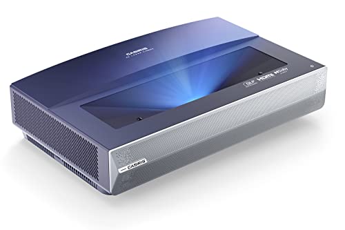 CASIRIS A6 Ultra Short Throw Projector, Triple Laser Projector 2200 ANSI Lumen, 4K UHD Laser TV with Android TV, HDR10 120' Projection, 107% BT.2020, UST Projector for Home Theater