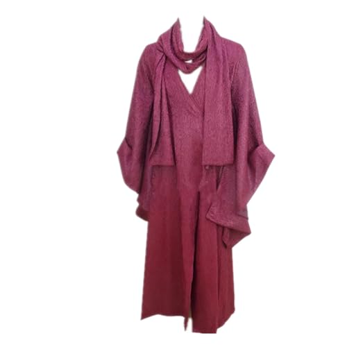 Melisandre Cosplay Red Robe Movie Priestess Costume Outfits Halloween Carnival Disguise Roleplay Suit (Male S)