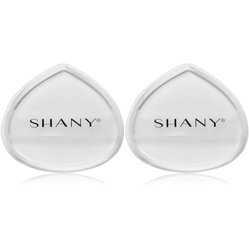 SHANY Stay Jelly Silicone Sponge - Clear & Non-Absorbent Makeup Blending Sponge for Flawless Application with Foundation - CONE (Pack of 2)