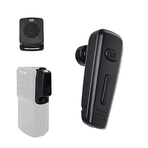 HYS 2-Way Radio Walkie-Talkie Bluetooth Wireless Earpiece Headset with PTT MIC Dongle for Motorola/Mototrbo Digital Radios APX1000 APX4000 APX6000 APX7000 APX8000 XPR6350 XPR6550 XPR7350 XPR7550