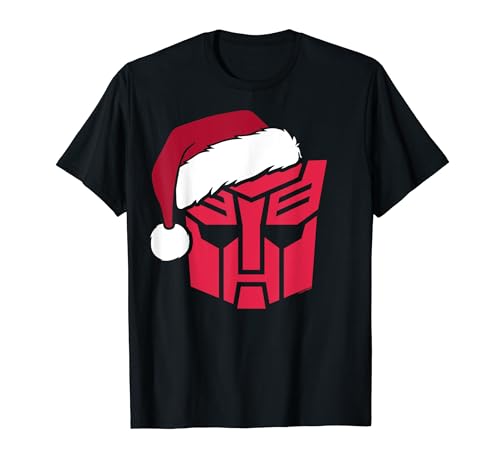 Transformers Christmas Autobots Santa Hat Logo T-Shirt