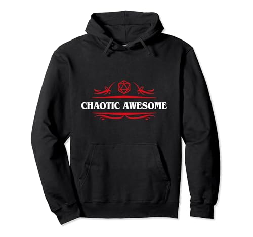 Nerdy Chaotic Awesome Alignment Polyhedral Hoodie Pullover Hoodie