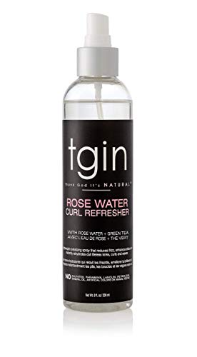 tgin Rose Water Curl Refresher for Curls - Natural Hair - Braids - Loc Spray - Protective Styles - 8 Oz