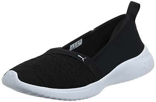 PUMA Women's ADELINA Sneaker, Puma Black-Puma Silver, 7.5