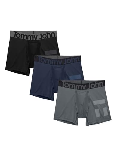 Tommy John Men’s Underwear – 360 Sport Trunk with Contour Pouch and Shorter 4' Inseam – Moisture Wicking, Sport Underwear Prevents Wedgies
