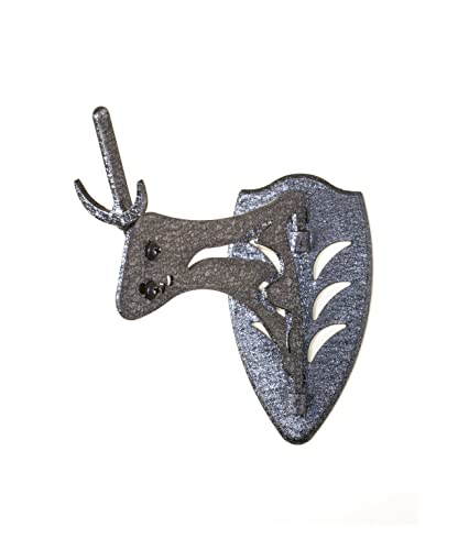 Skull Hooker Little Hooker European Trophy Mount - Perfect Kit for Hanging and Mounting Taxidermy Deer Antlers and other Skulls for Display – Graphite Black