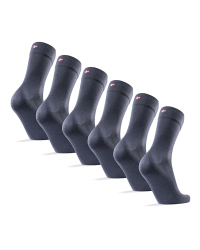 DANISH ENDURANCE 3 Pack Bamboo Viscose Socks, Soft & Breathable for Men & Women, Grey, US Women 8-10 // US Men 6.5-8.5