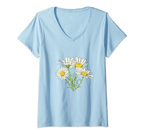Marguerites Daisy Spring Flower Daisies Plant Gardening V-Neck T-Shirt