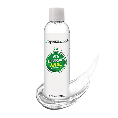 JoyeuxLube Water-Based Anal Lube 8 fl. Oz Relax Gently Numbing Desensitizing Lubricant Smooth Glide and More Pleasure for Women Men Couples