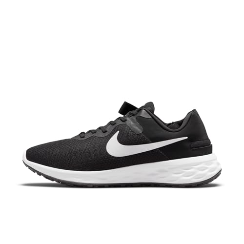 Nike Men's Revolution 6 FlyEase Next Nature Easy-On-and-Off Road Running Shoes (10, Black/Iron Grey/White)