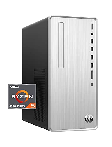 HP Pavilion Desktop PC, AMD Ryzen 5 4600G Processor 6-core with Radeon Graphics, 12 GB DDR4-3200 SDRAM, 512 GB HD - Windows 10 Home, Multi-Display Capable, 5.1 Surround Sound (TP01-1140) (Renewed)