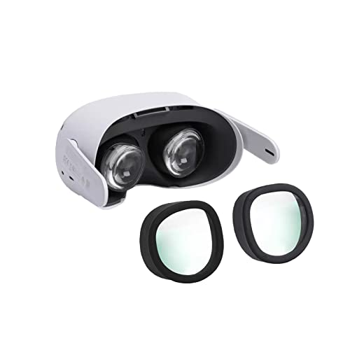 VR Blue Light Glasses, Lens Protector, Compatible with Quest 2 Accessory, Merryhome Design, Glasses Spacer, Lens Replacement, Anti-Glare, Anti-Dust, Easy to Install and Remove（A Pair）