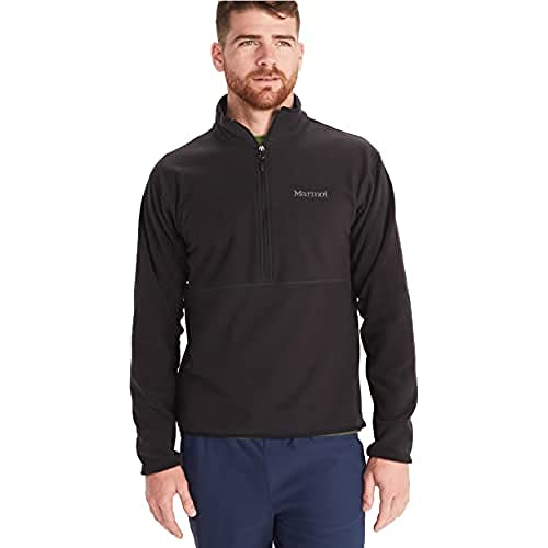 MARMOT Men's Rocklin 1/2 Zip | Lightweight, Pullover | Black, Large
