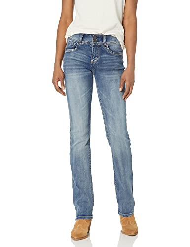 WallFlower Women's Ultra Slim Bootcut Mid-Rise Insta Soft Juniors Jeans, Mars, 13