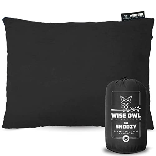 Wise Owl Outfitters Camping Pillow - Camping Essentials and Travel Pillow for Airplanes, Camping, and Travel - Memory Foam Washable Pillow - Small/Medium
