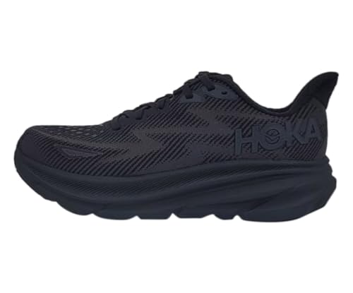 HOKA ONE ONE Clifton 9 Womens Shoes Size 8, Color: Black/Black