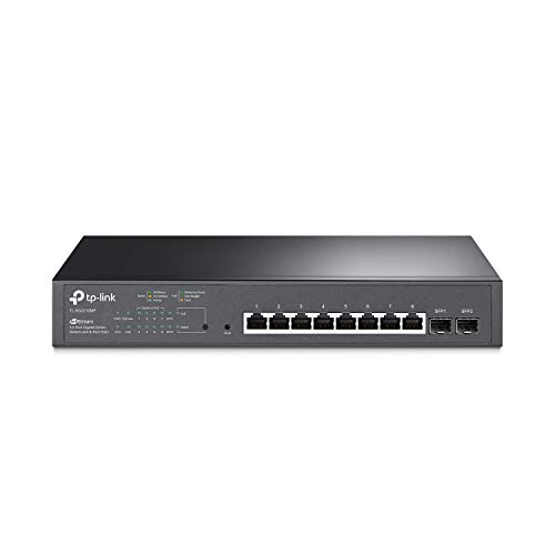 TP-Link TL-SG2210MP | Jetstream 10 Port Gigabit Smart Managed PoE switch | 8 PoE+ Ports @ 150W, 2 SFP Slots | Support Omada SDN | PoE Recovery | IPv6 | Static Routing | 5 Year Manufacturer Warranty