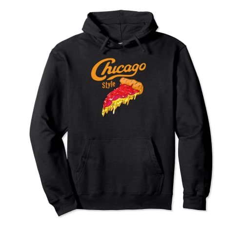 Chicago Style Deep Dish Pan Pizza Pullover Hoodie