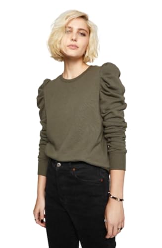 Rebecca Minkoff Women's Janine Sweatshirt, Olive Green, XL
