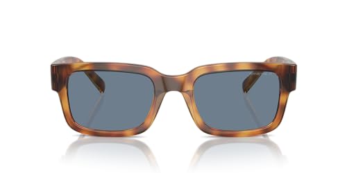 Arnette Men's AN4343 Bigflip Rectangular Sunglasses, Dark Havana/Dark Blue Polarized, 52 mm