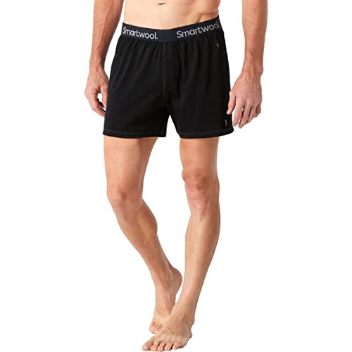 Smartwool Men's Merino Wool Boxer Boxed (Regular Fit), Black, Medium